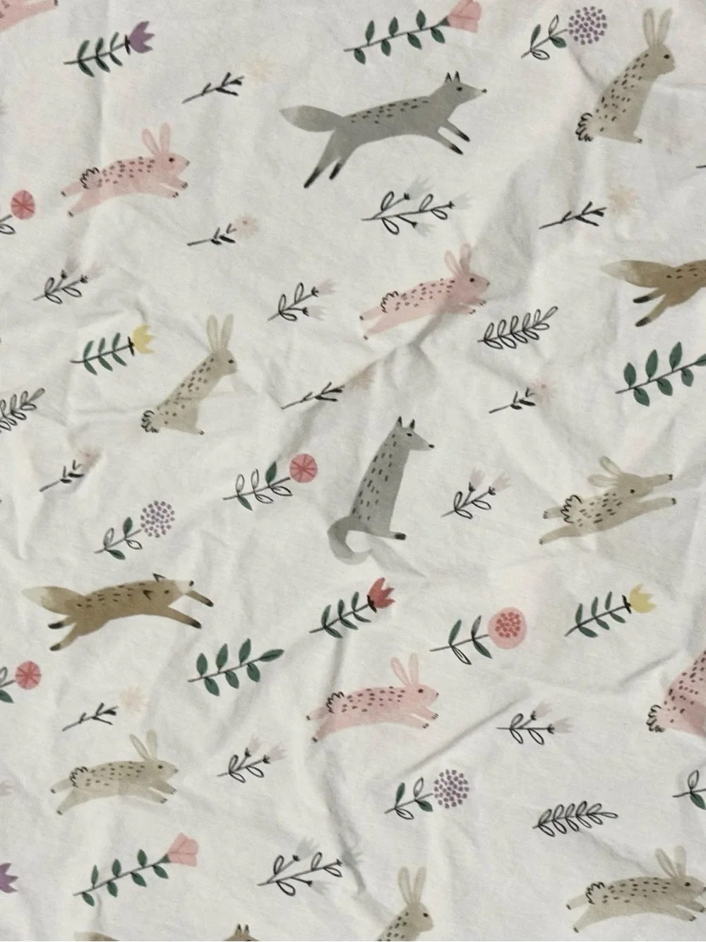 Pottery Barn Kids Ramona Fitted Crib Sheet Woodland Print Organic Cotton